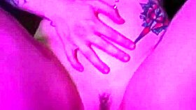 Clothes Ripped in Dripping Pink Dildo Ride