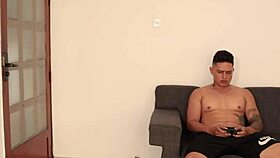 Neighbor seizes moment bending me over for rough cowgirl and doggy pounding