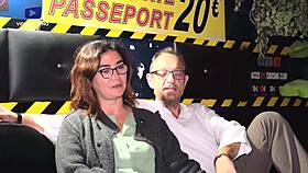 that old french couple couldnt resist an started fucking wild in the night club lounge