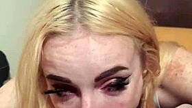 Prim British Slut Forced to Worship and Swallow Huge BBC Load