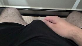 quick office wank ends in huge cum blast