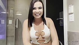 japanese babe's ass wrecked by monster cock doggystyle