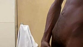 Exploding with raw lust busting huge load on monster black cock publicly