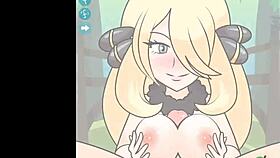 Juicy cynthia gives titfun leading to massive facial blast!