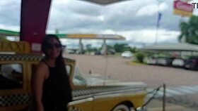 Girlfriend Loses Bet Masturbates Curvy Pussy in Restaurant Then Strips Naked Outside