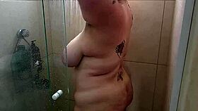 BBW, those huge puffy tits dripping wet after gym shower?