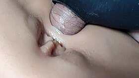 close up double anal penetration on shaved fuck doll