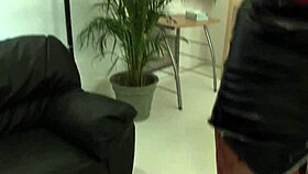 Sexy brunette latina milf in lingerie sucks deep and takes facial