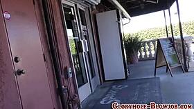 arab babe devours massive black cock in gloryhole frenzy