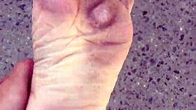 Ever seen such dirty calloused bare soles up close like this?