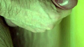 oh man that young stallions huge cock throbs hard in the steamy shower