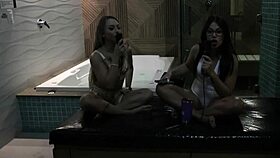 Blonde babe strips naked claims cock size doesnt matter demos epic blowjob for discount