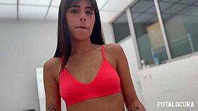 torbe unloads creampie deep in sexy latina teen mells blanco's tight wet pussy