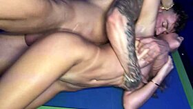 Petite Lily Phillips Gags On Maximo Garcia's Cock Before Anal Creampie On Pool Table