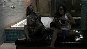 Blonde babe strips naked claims cock size doesnt matter demos epic blowjob for discount