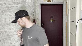 whoa guy peeks jerks closeup pussy then pounds framed ass