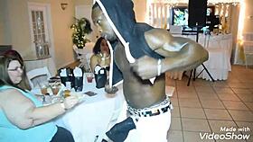 Ebony amateurs take big black cocks in wild homemade New Orleans orgy party