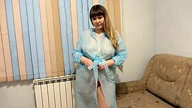 A cute big ass nurse sneaks in masturbation with toys at the hospital