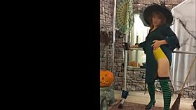 hotwife steffi witch costume homemade cock sucking frenzy