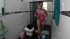 House packed with hot brazilian babes naty loka evy kethlyn isa fox ready for wild wet party fuck