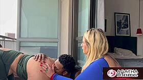 Agatha the horny milf fucks maintenance tech's huge bbc deep