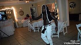 Ebony amateurs take big black cocks in wild homemade New Orleans orgy party