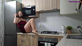 check out paulina soul's sexy teasing legs in pantyhose and heels collection!