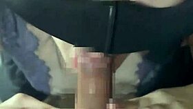 Hey, watch this 18-year-old amateur Japanese babe in sexy lingerie give intense POV blowjob with cum in mouth