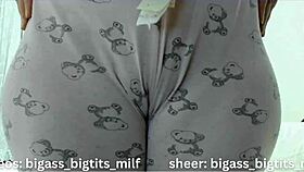 colombian bbw milf spreads juicy cameltoe pussy lips and big clit in homemade tease