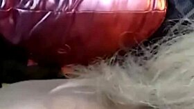 oh wow check out this hot granny doing naked yoga then fingering to huge climax