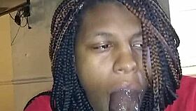 diamond mercedez slobbers all over my cock bbbj