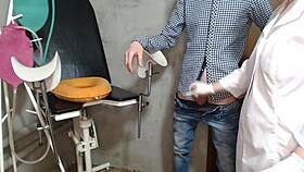 Mature Nurse Extracts Sperm Sample with Handjob