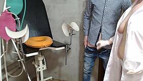 Mature Nurse Extracts Sperm Sample with Handjob