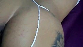 pretty tanned milf with big ass rides rookies thick cock passionately