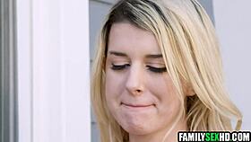 Petite 18yo loses virginity to sleazy older guy pounding small tits