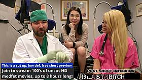 mina moon's shaved back blasted in hospital pov cumshot