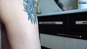 petite euro amateur sunako kirishiki enjoys kitchen sex bent over with close-up action