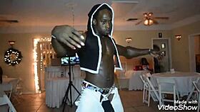 Ebony amateurs take big black cocks in wild homemade New Orleans orgy party