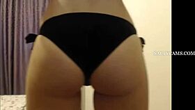 Check out this cute italian babe's beautiful ass shaking while she dances horny