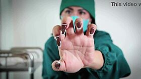 Obsessed with nurse's latex gloves fetish 😏🧤