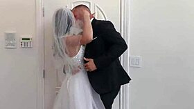 Sexy Fresh Bride Takes Gangbang Double Penetration at Wedding Party!