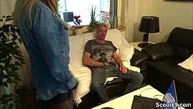 Milf Catches Him Jerking Off and Fucks Him Hard