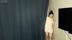 whoa guy peeks jerks closeup pussy then pounds framed ass