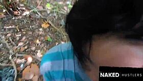 Curvy Latina milf slurps big black cock deep in Everglades woods