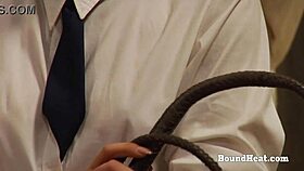 Redhead Lesbian Slave Whipped Hard With Panties Stuffed In Mouth! 😈🔥