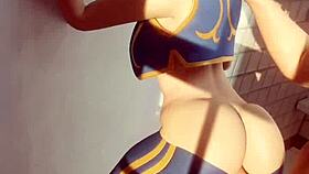 chun li sneaks anal assfucking squirting bathroom rough cheating