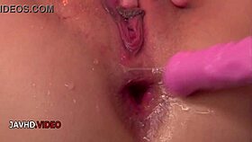shaved japanese milf's insane blowjob explodes into creampie then anal