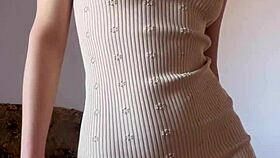 Watch this tiny teen rub her shaved pussy to orgasm