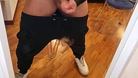 sexy moans and cumshot with dirty talk piss and leather jacket action