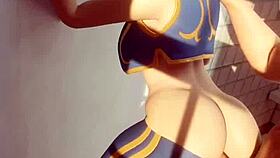 chun li sneaks anal assfucking squirting bathroom rough cheating